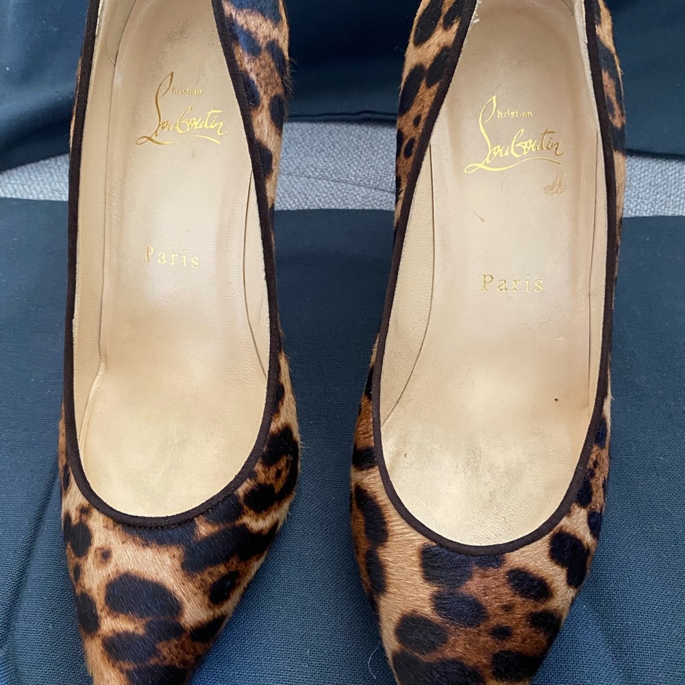Christian Louboutin Piou Piou Leopard Calf Hair Heels - Picture 12 of 12